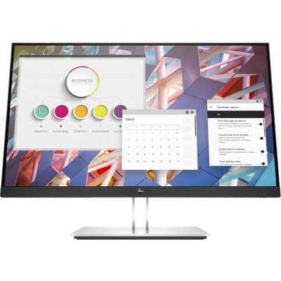 HP E24 G4 60,5 cm (23.8") 1920 x 1080 Pixels Full HD LCD Zwart, Zilver